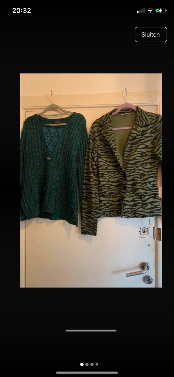 Groen vest en zebraprint blazer - Maat L, Ophalen of Verzenden, Zo goed als nieuw, Maat 42/44 (L), Groen