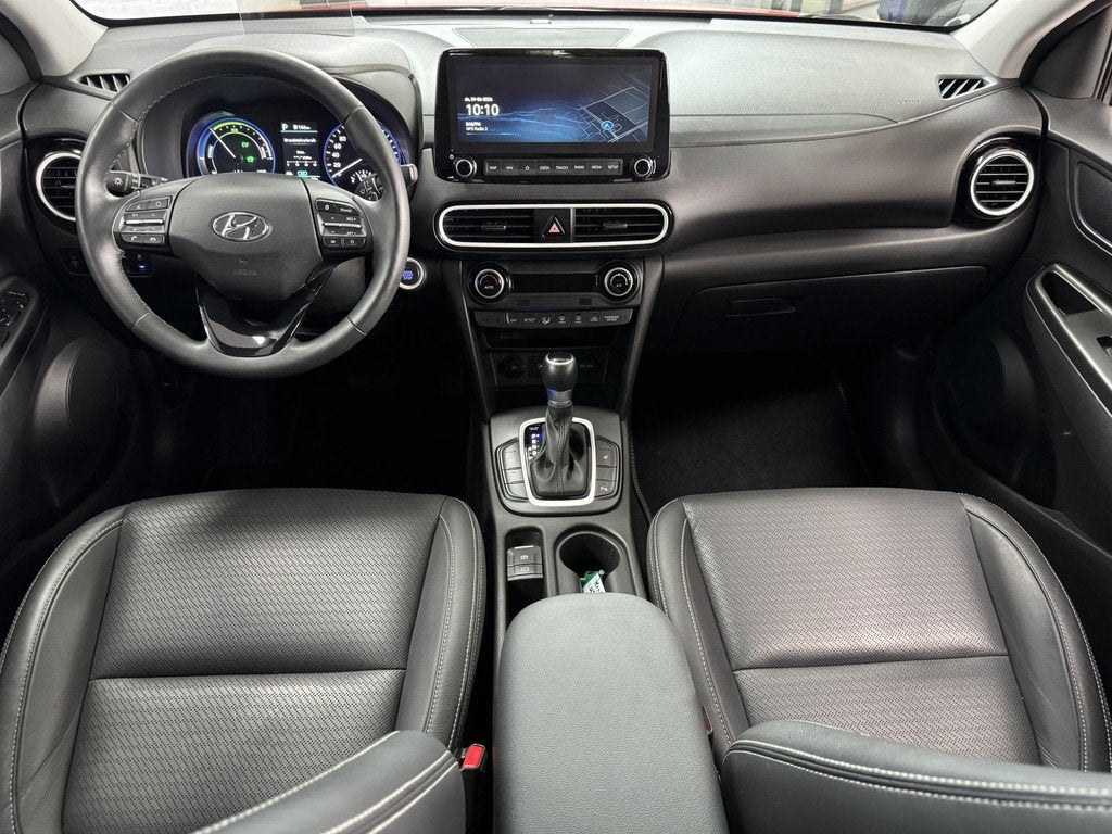 Hyundai KONA 1.6 GDI HEV Premium HUD Keyless Trekhaak Leder, Auto's, Hyundai, Gebruikt, Leder, Bedrijf, 19 km/l