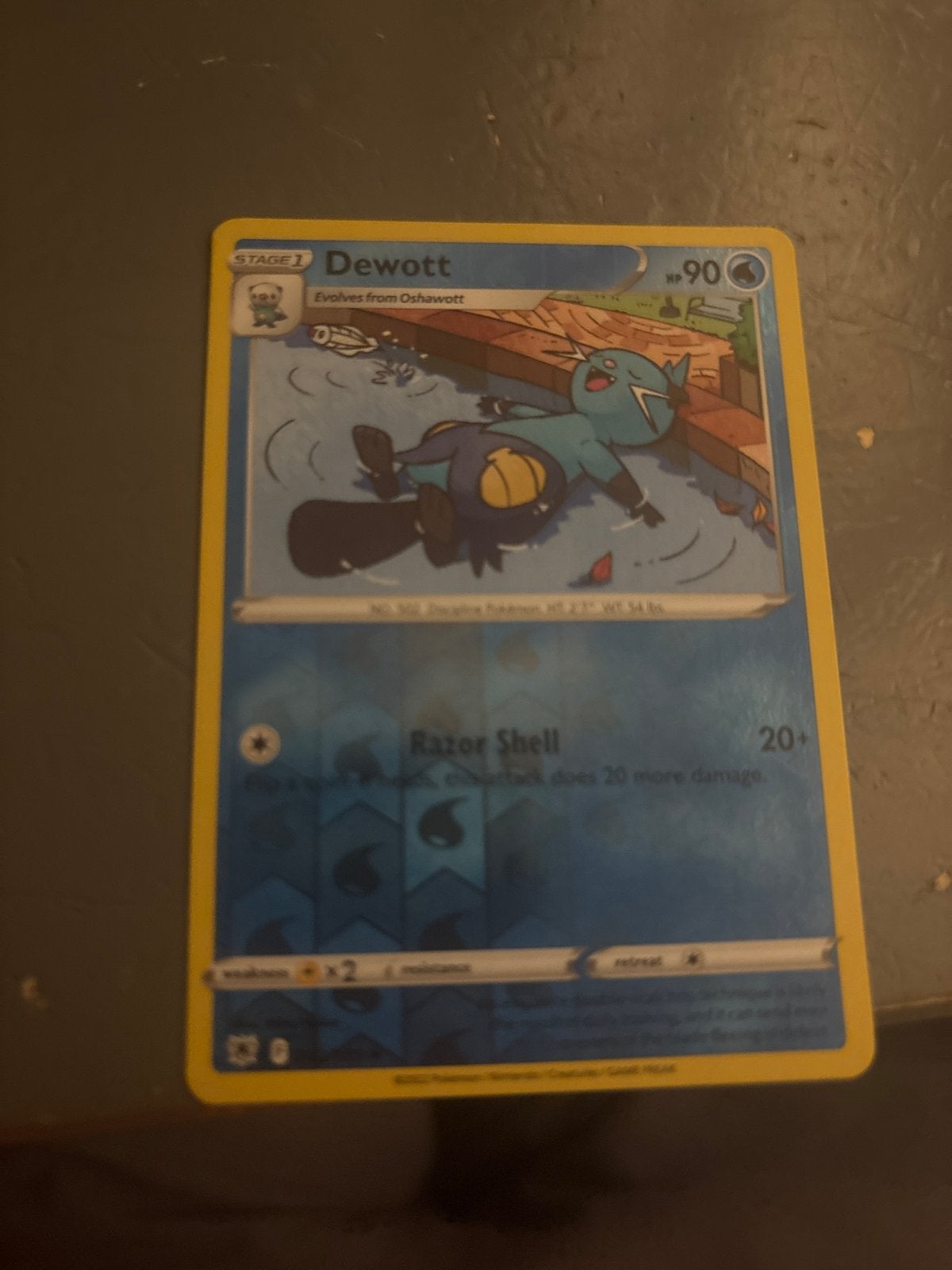 Pokémon Kaart: Dewott (Stage 1, Evolves from Oshawott), Ophalen of Verzenden, Gebruikt, Losse kaart