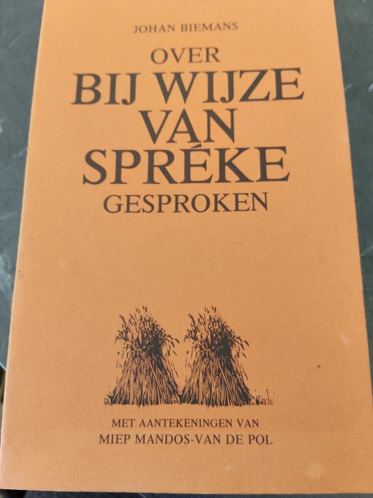 Over Bij Wijze Van Spreke Gesproken - Johan Biemans, Ophalen of Verzenden