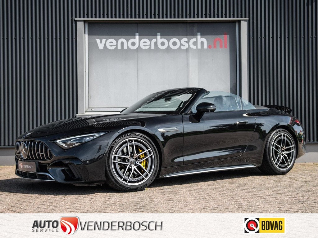 Mercedes-AMG SL-klasse Roadster 63 4MATIC+ 585pk | Massage |, Auto's, Automaat, Gebruikt, Cabriolet, Zwart