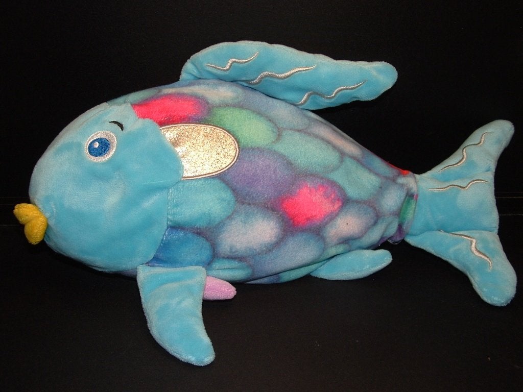 MOOISTE VIS VAN DE ZEE VELOURS BLAUW EN BONT GEKLEURDE SCHUB, Verzenden, Nieuw, Overige typen