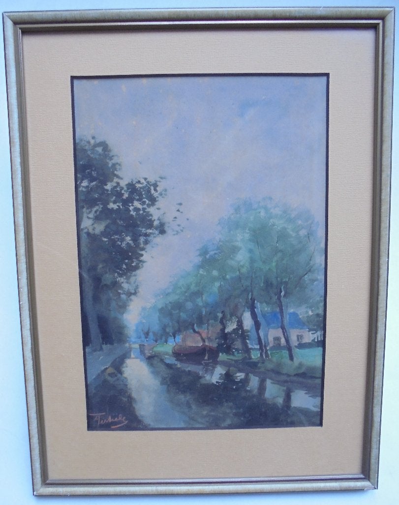 Pracht aquarel vaart jaren ’30 (Bke-27), Ophalen