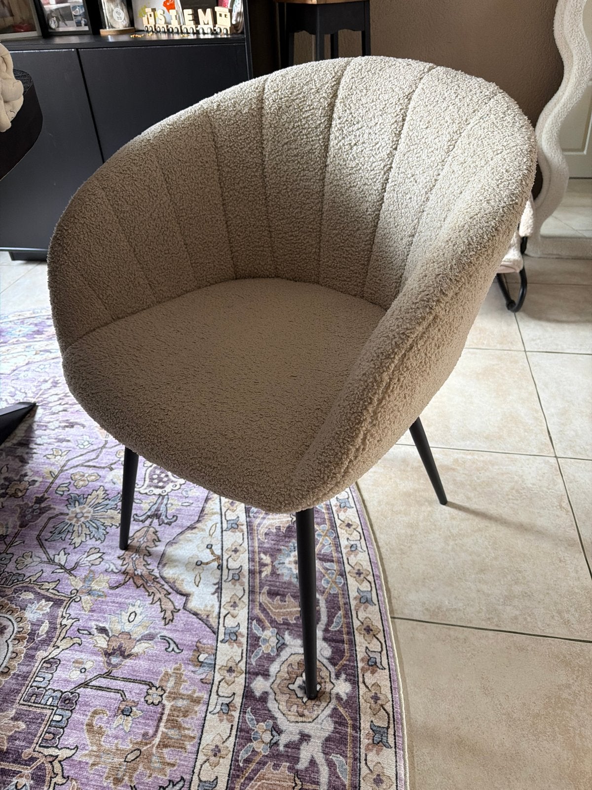 4 mooie Kwantum stoelen teddy stof, Ophalen, Gebruikt, Overige kleuren, Vier
