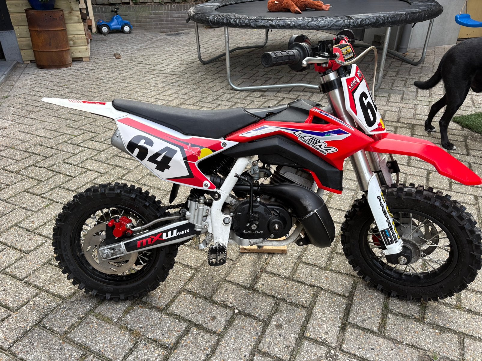 50cc Lem crossmotor, Ophalen, Overige typen, Zo goed als nieuw, 50 cc