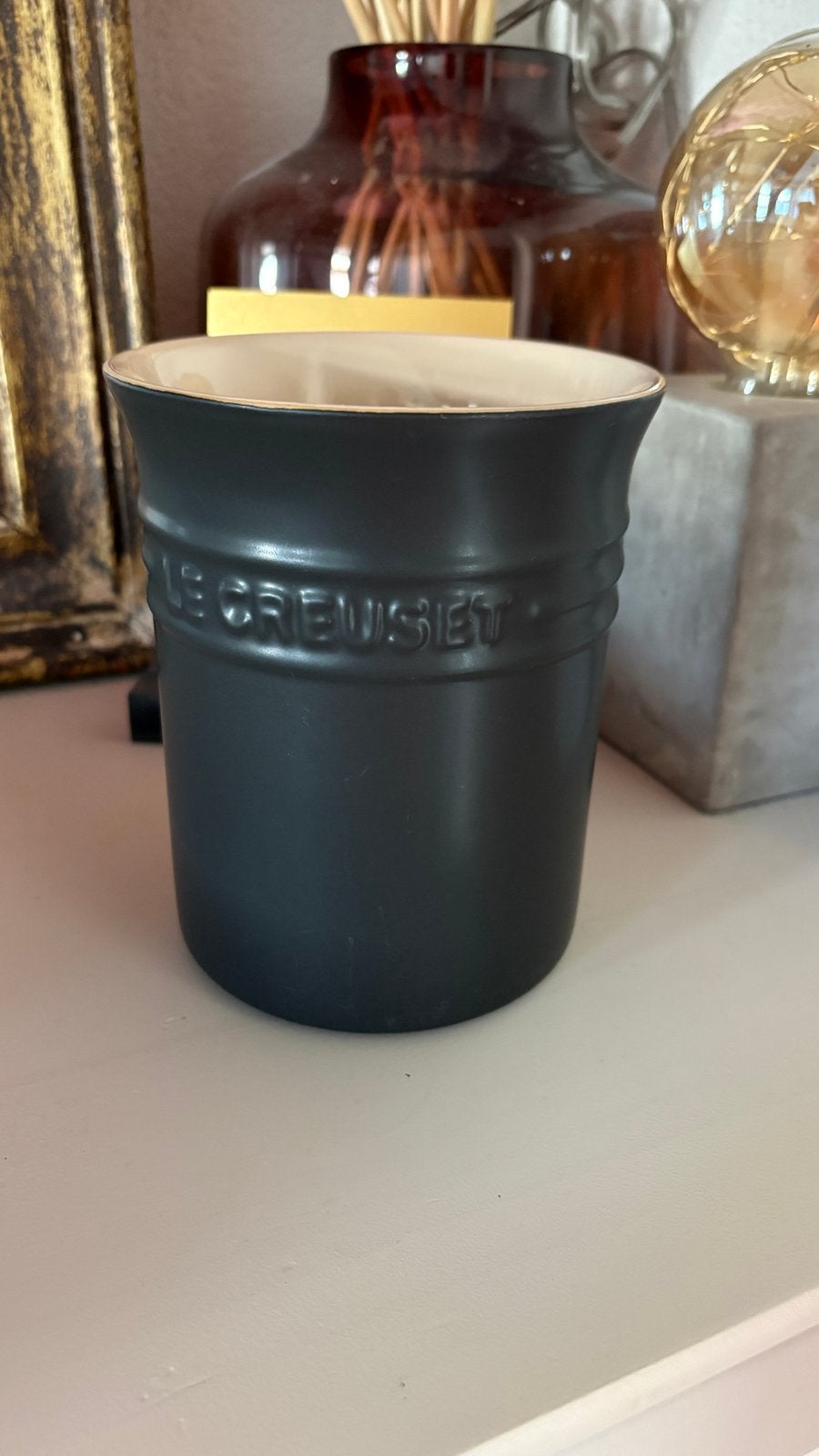 Le Creuset Spatelpot - Zwart, Huis en Inrichting, Le Creuset, Overige typen, Ophalen of Verzenden, Zo goed als nieuw