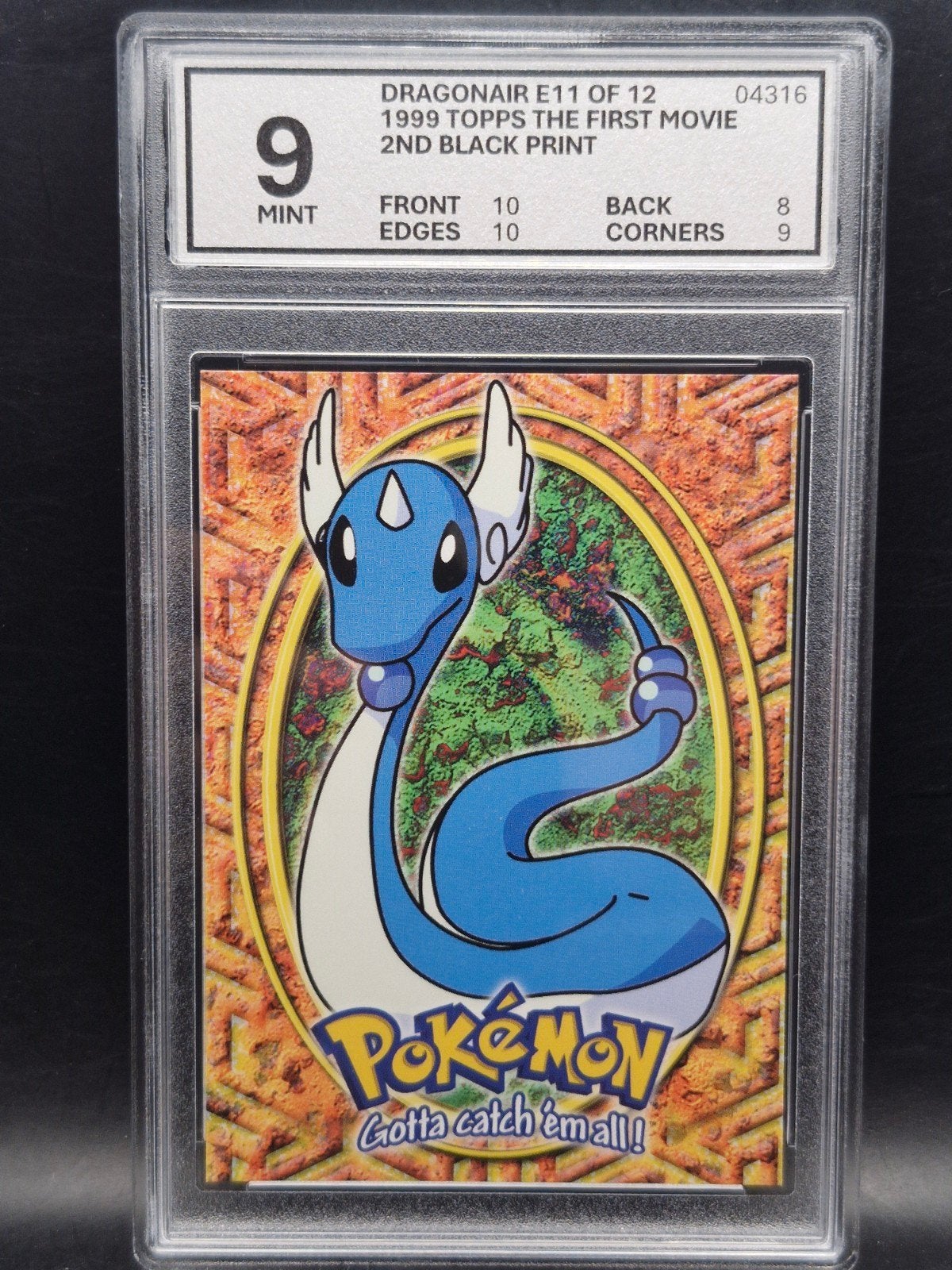 Dragonair 1999 topps the first movie #e11 woetoe grading 9, Verzenden, Zo goed als nieuw, Losse kaart