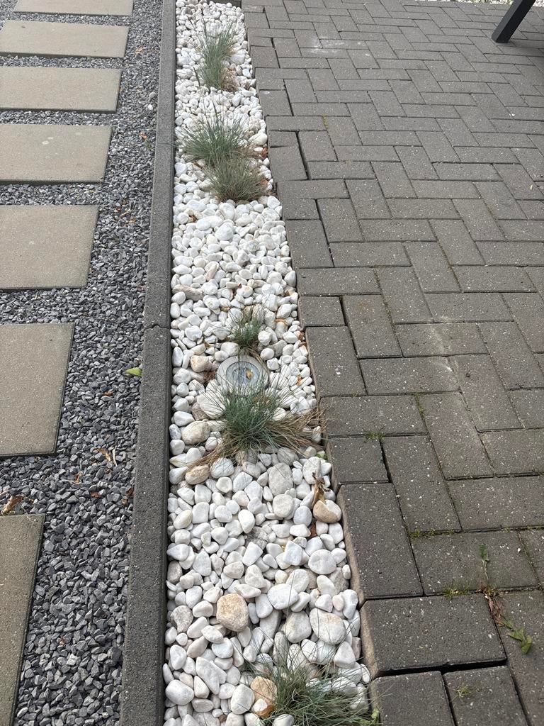 Witte sierkeien, Tuin en Terras, Ophalen, Overige materialen, Wit, Zo goed als nieuw