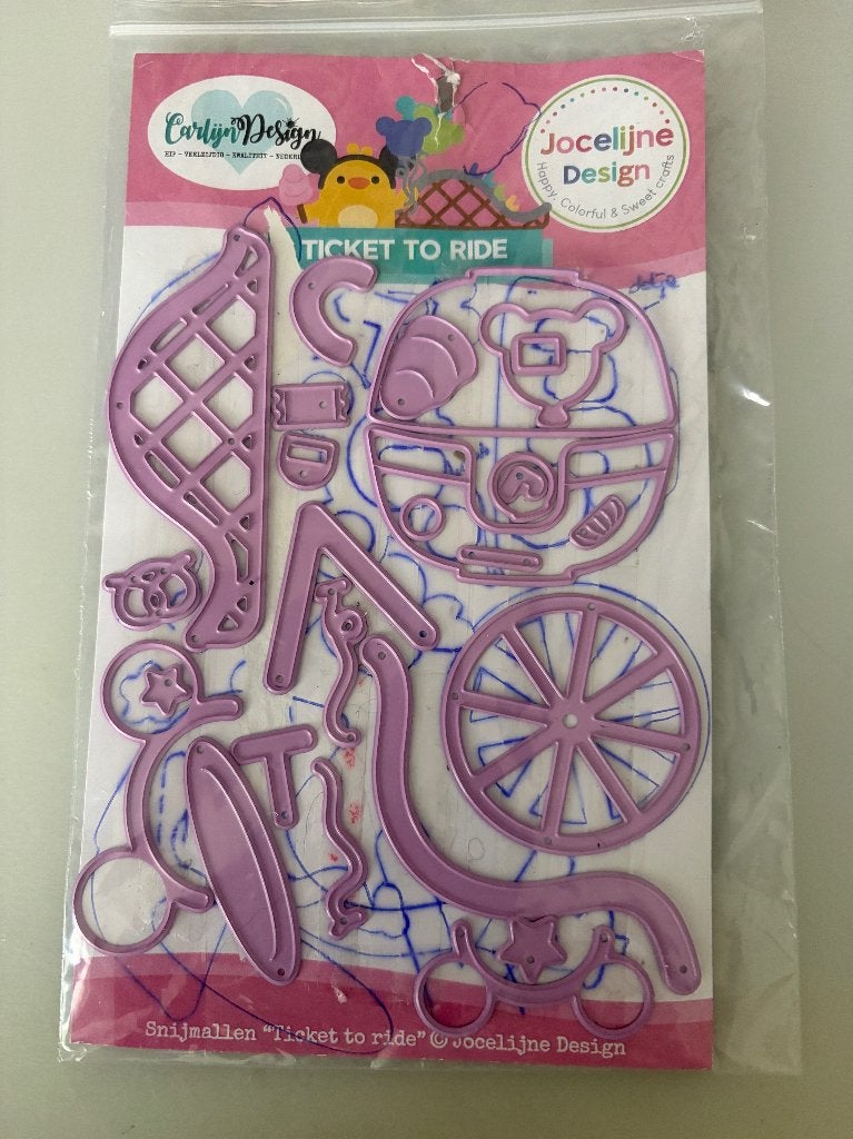 carlijn design snijmal ticket to ride CDJD-0045, Verzenden, Nieuw, Overige thema's, Pons of Mal