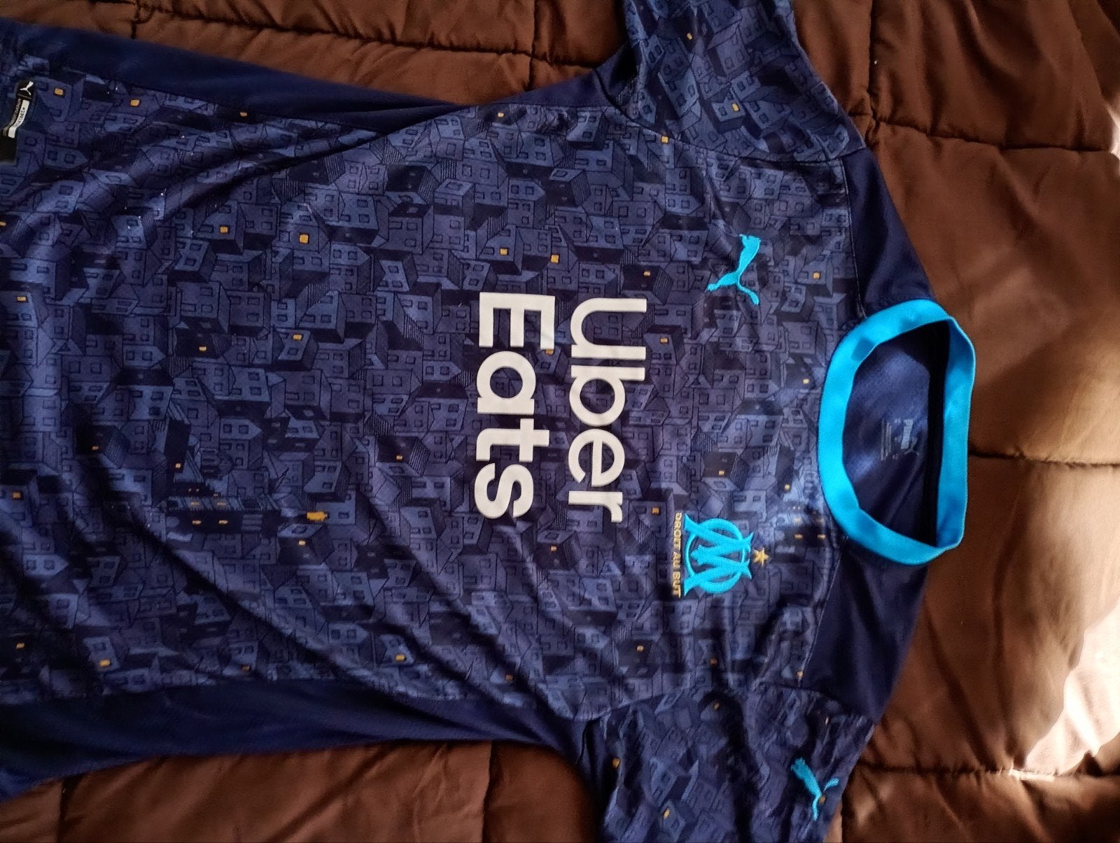 voetbal shirt Marseille maat M, Ophalen, Zo goed als nieuw, Blauw
