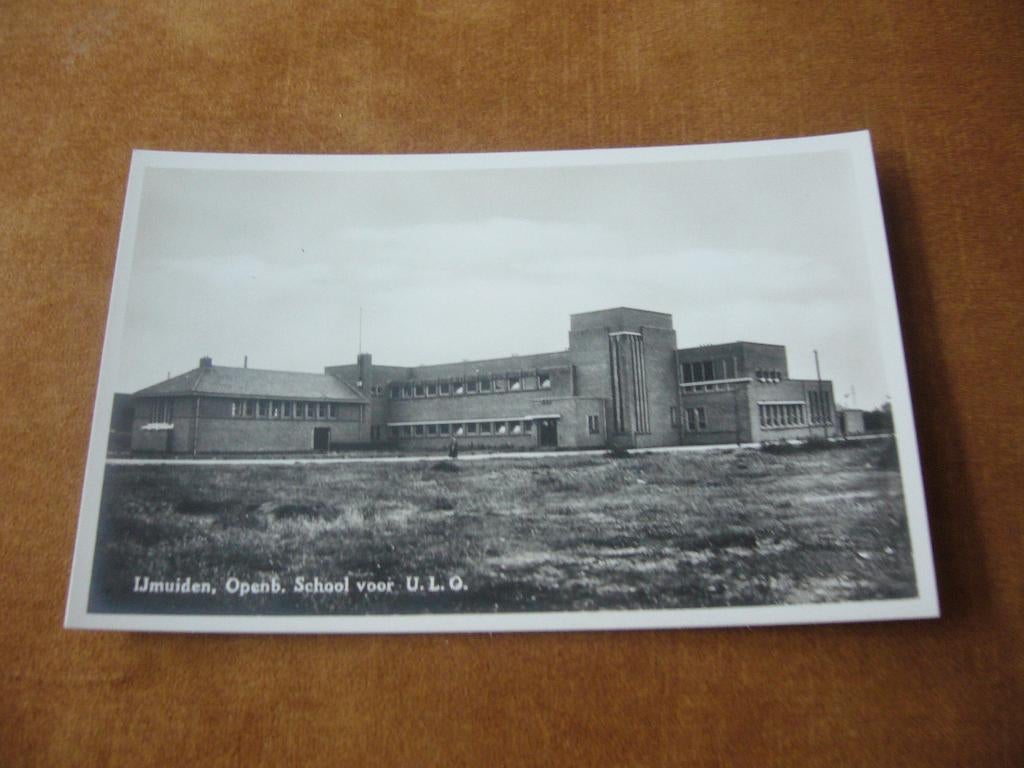 IJMUIDEN  =  OPENB. SCHOOL VOOR U.L.O., Verzamelen, Ansichtkaarten | Nederland, Ophalen of Verzenden, 1940 tot 1960, Ongelopen