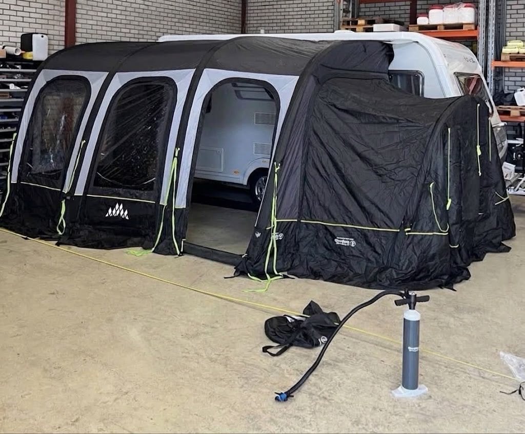 Obelink Monaco 420 Easy Air Voortent - Zo goed als nieuw, Caravans en Kamperen, Ophalen, Zo goed als nieuw, Polyester, Overige merken