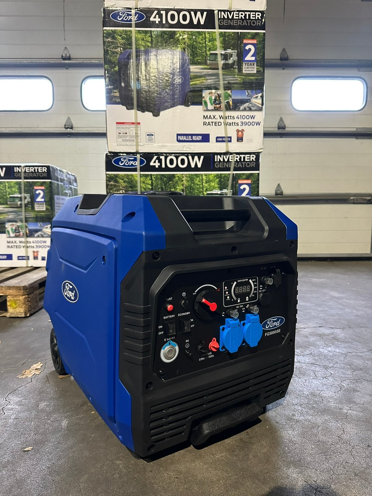Ford FG5000iSe l inverter l nieuw l 3 stuks, Ophalen of Verzenden, Zo goed als nieuw, Minder dan 5 kVA, Benzine