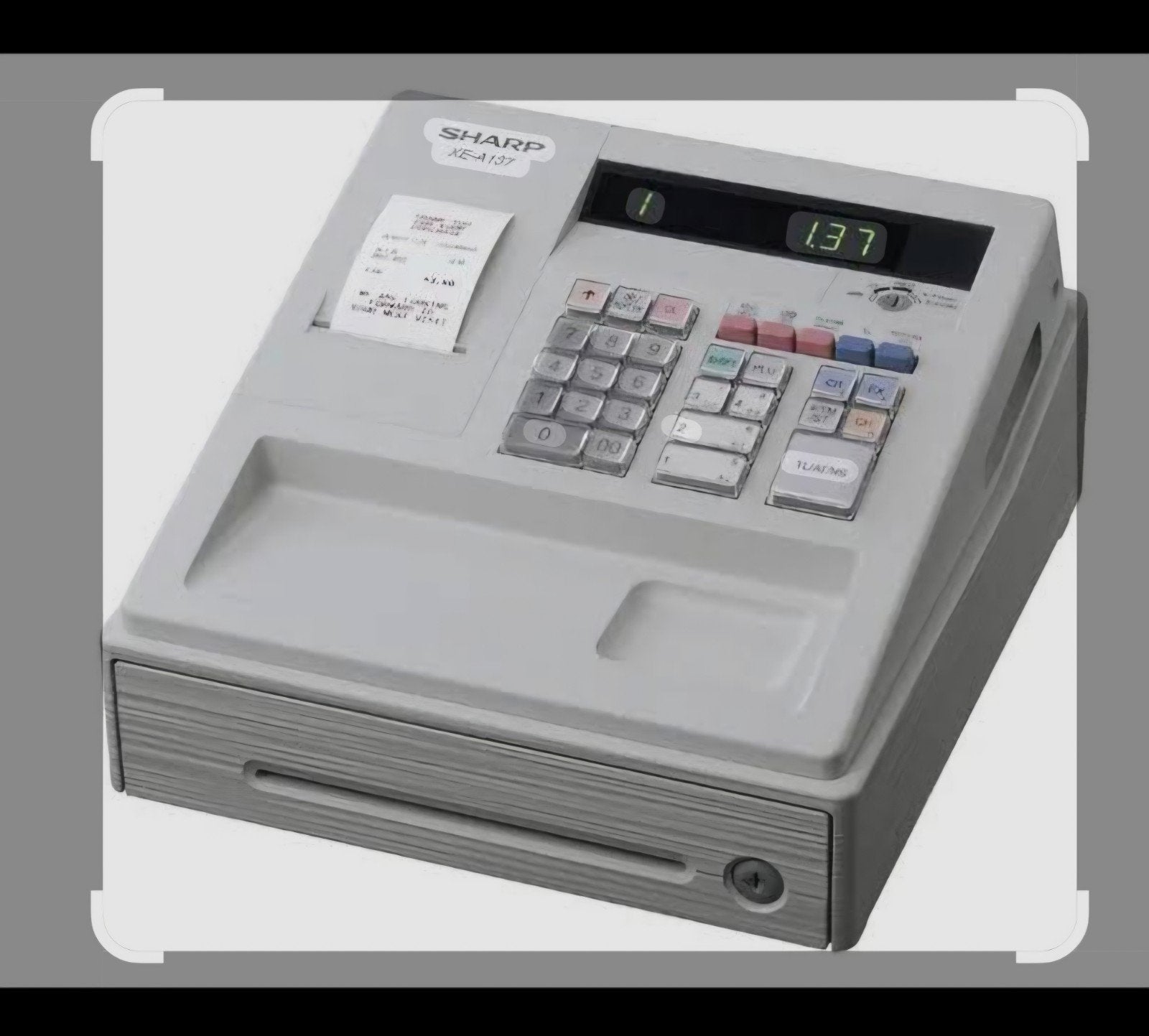 Sharp XE-A137 kassa met geldlade, Ophalen