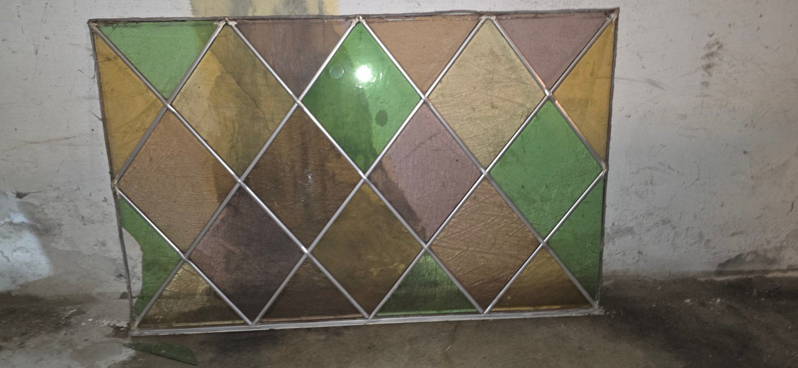 Glas in lood ramen, Ophalen, Gevelraam of Ruit, Gebruikt, 80 tot 120 cm