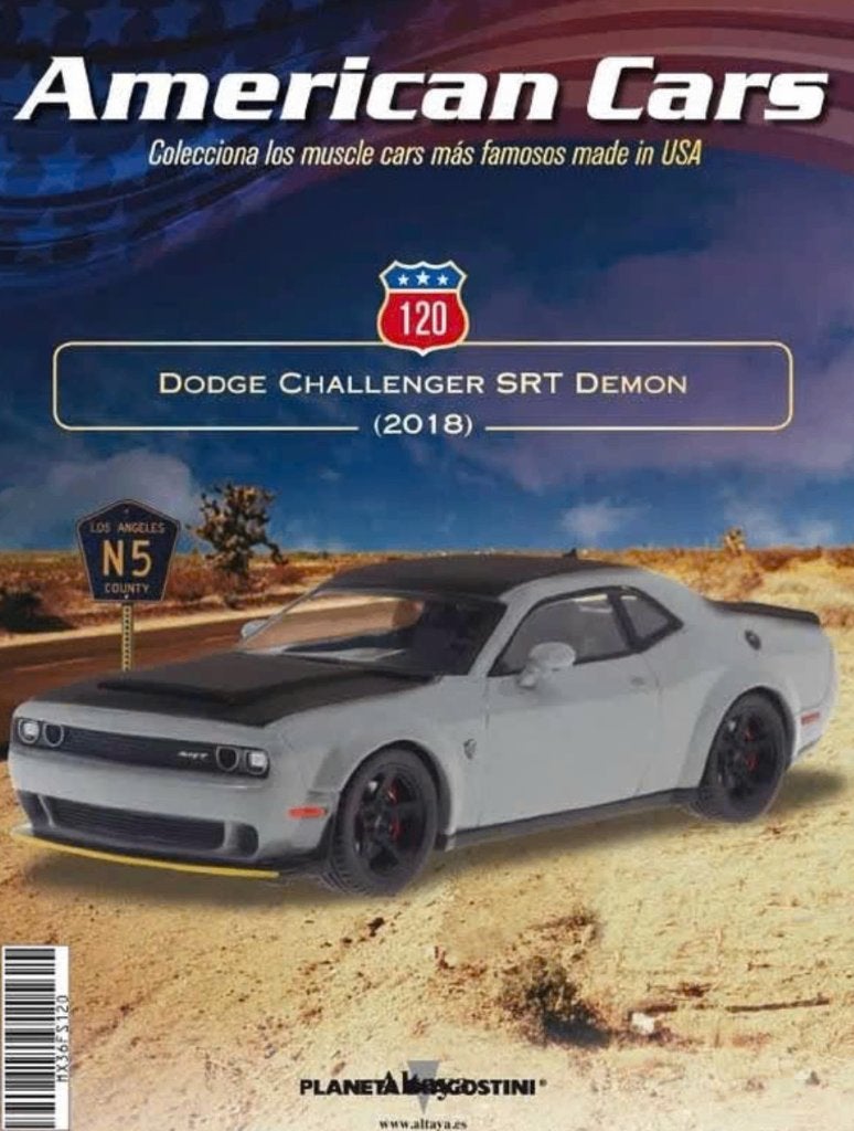 Dodge challenger SRT demon 2018 1/43 American cars # 120, Hobby en Vrije tijd, Modelauto's | 1:43, Verzenden, Nieuw, Auto, Overige merken
