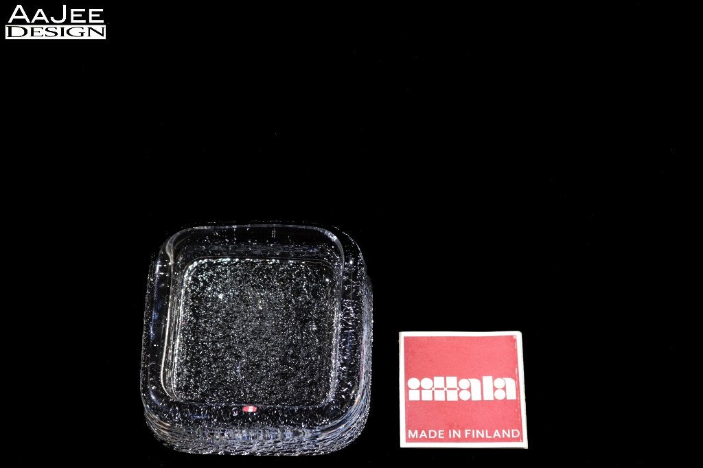 Iittala – Riite – Schaaltje – Timo Sarpaneva – 1960's, Schaal, Vierkant, Ophalen of Verzenden, Glas