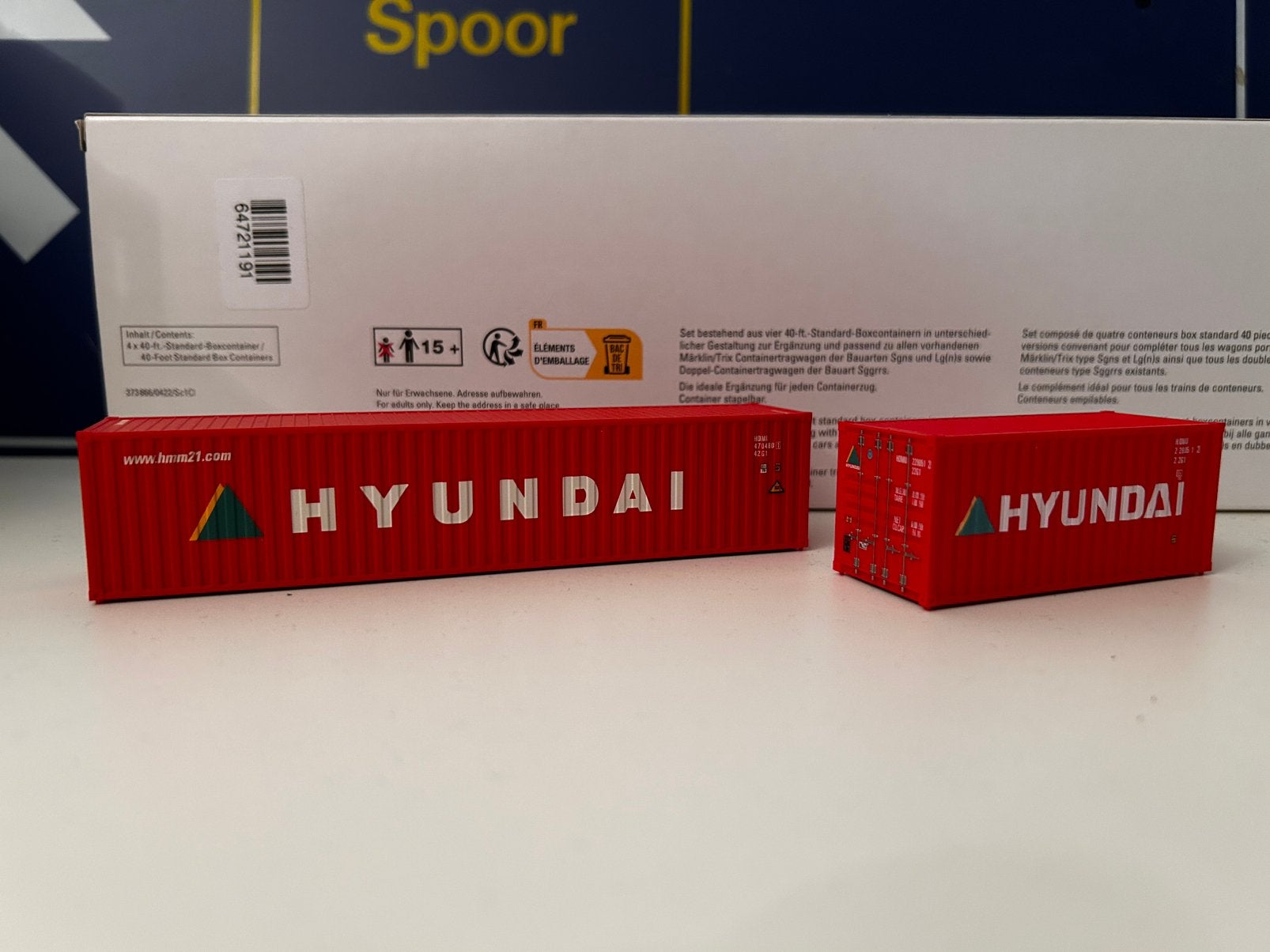Marklin Originele containers: Hyundai, Gelijkstroom of Wisselstroom, Ophalen of Verzenden, Märklin, Nieuw