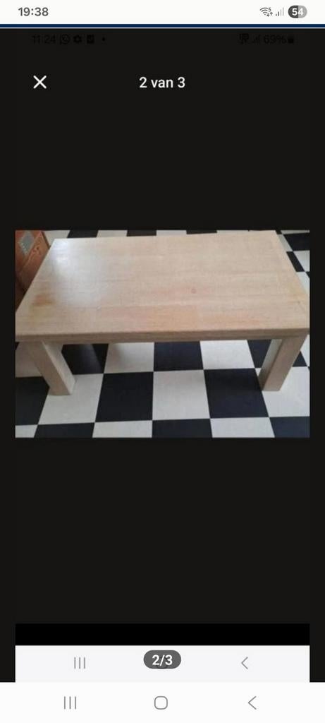 Eetkamer set massief eik, Huis en Inrichting, Complete eetkamers, 4 tot 6 stoelen, Ophalen