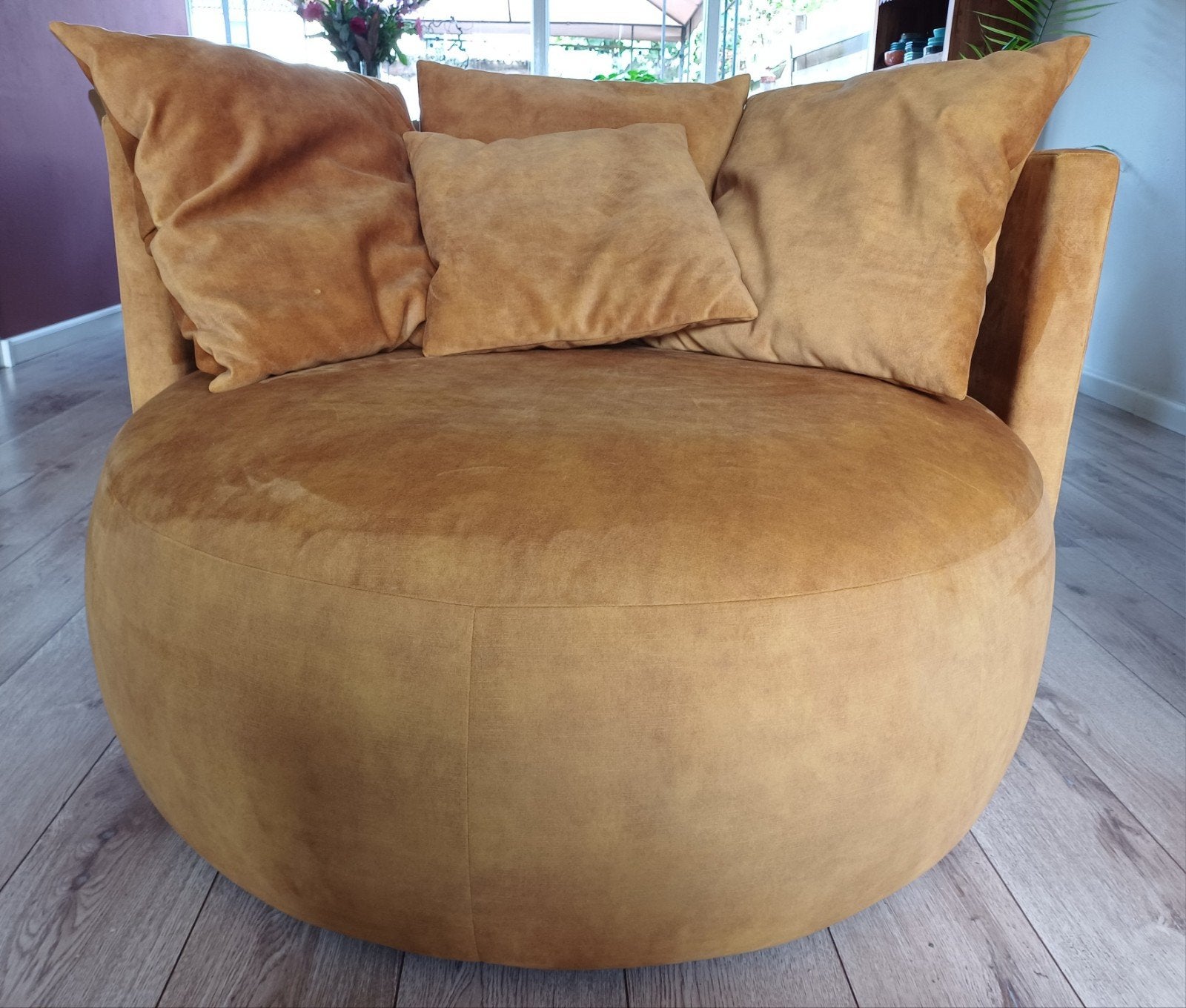 Passe-partout pastille swing XL vintage velvet gold, Ophalen, Eenpersoons, 100 tot 125 cm, Zo goed als nieuw