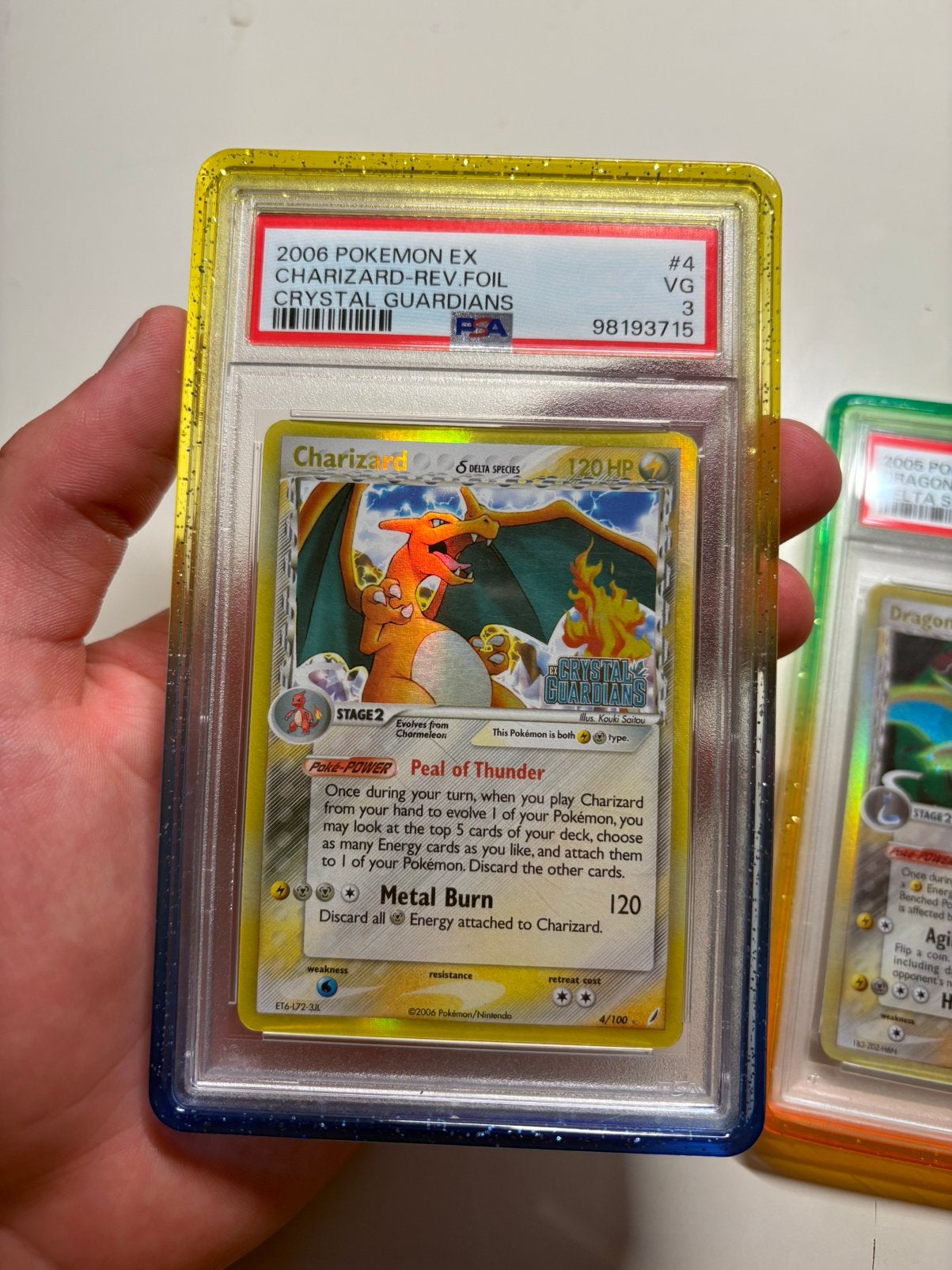 Charizard 4/100 PSA 3, Ophalen of Verzenden, Zo goed als nieuw, Losse kaart, Foil