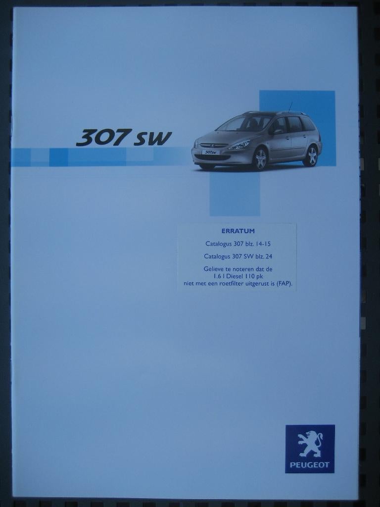 Peugeot 307 SW (2004), Ophalen of Verzenden, Nieuw, Peugeot