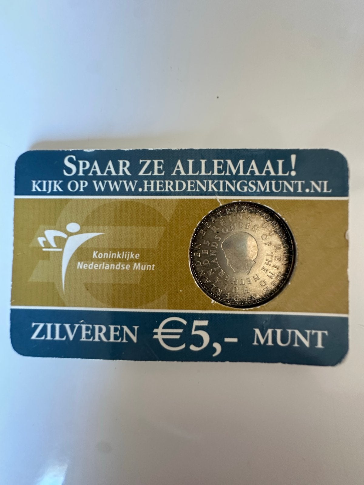 Zilveren 5 Euro Munt - Koninkrijksmunt 2004, Postzegels en Munten, Koningin Beatrix, Zilver, Euro's, Ophalen of Verzenden