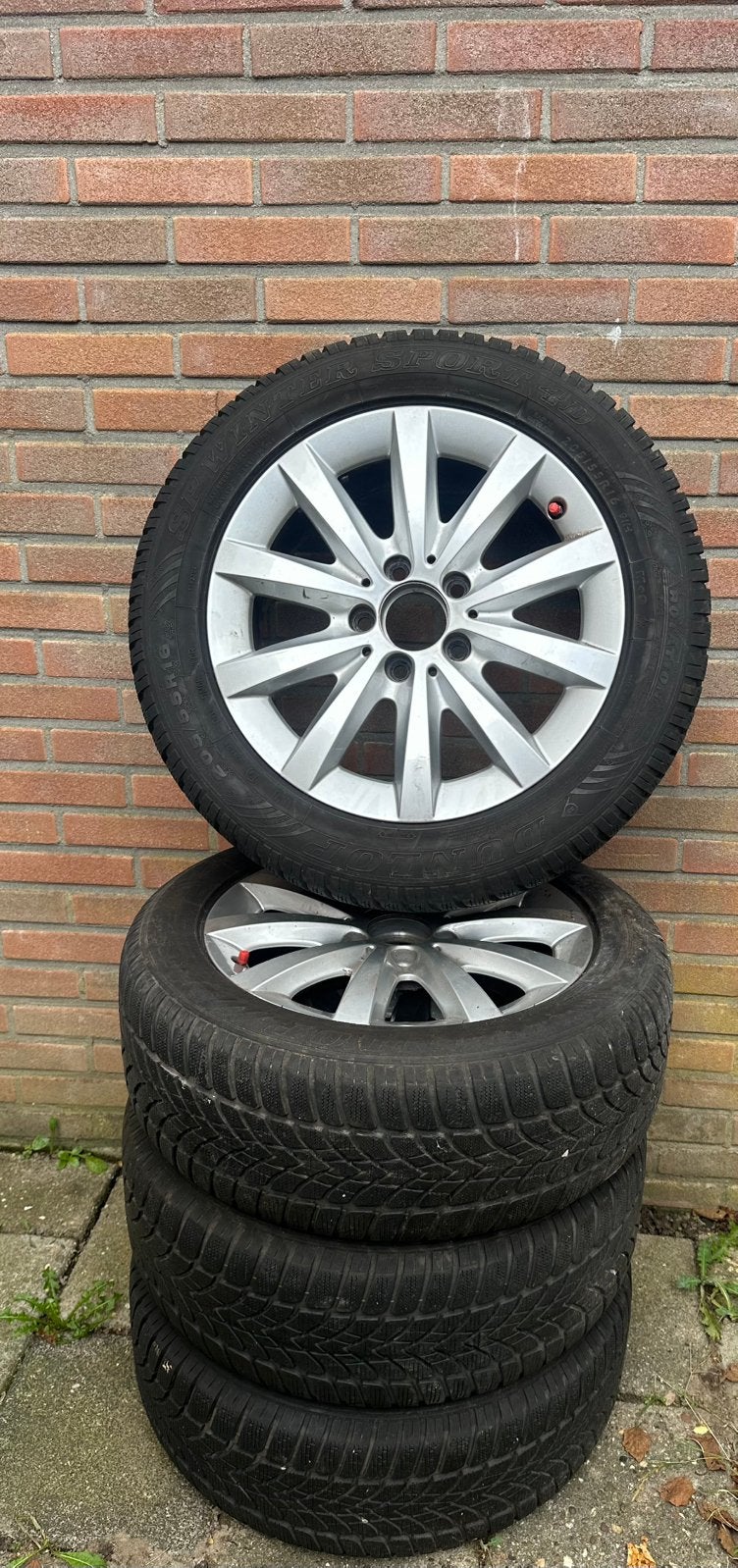 Winterset 5x112 met goed profiel, Auto-onderdelen, Ophalen, 16 inch, Banden en Velgen, 205 mm
