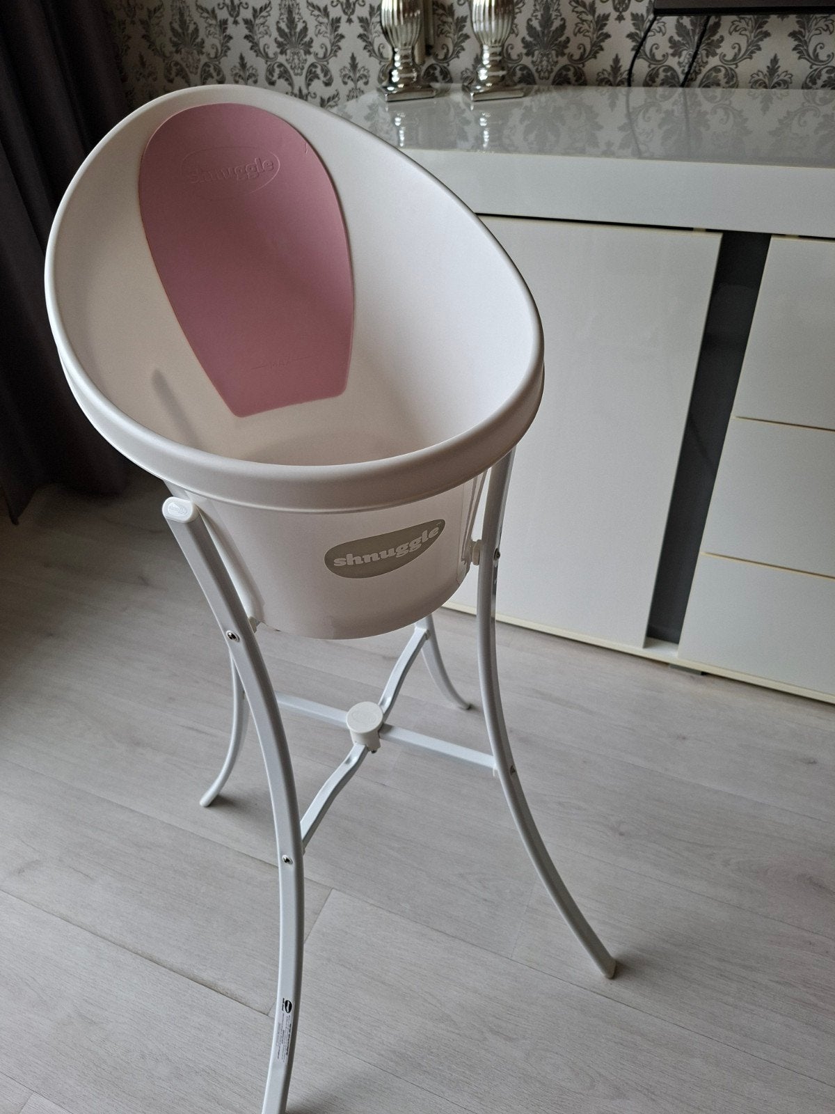 Babybadje met standaard, Kinderen en Baby's, Badjes en Verzorging, Ophalen, Zo goed als nieuw, Badje, Standaard