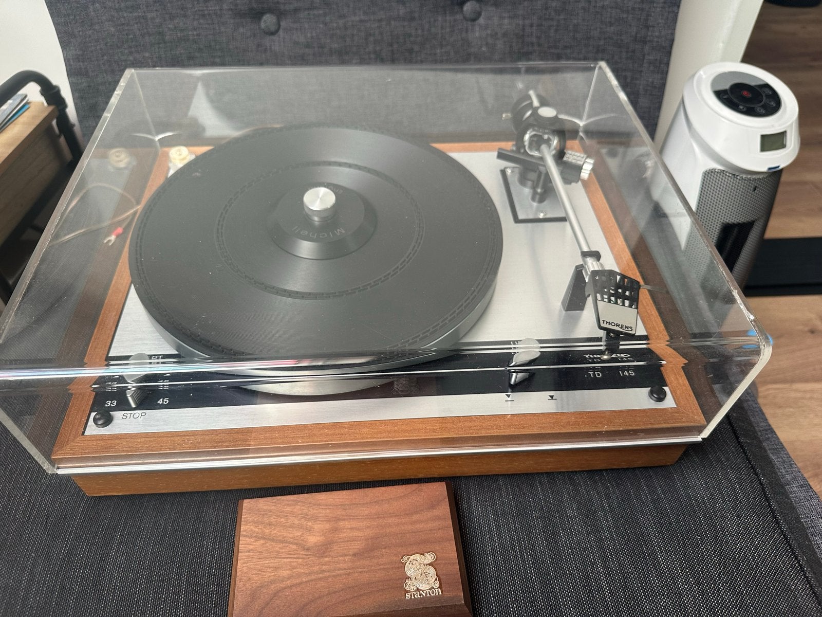 Thorens TD 145 Platenspeler met Stanton 681EEE element, Audio, Tv en Foto, Automatisch, Thorens, Ophalen of Verzenden, Zo goed als nieuw