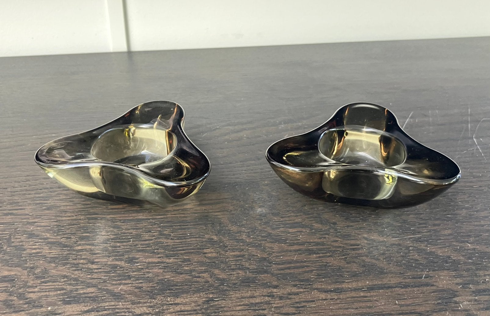 Vintage Stelton waxinelicht houders, Huis en Inrichting, Gebruikt, Bruin, Overige merken, Waxinelichthouder