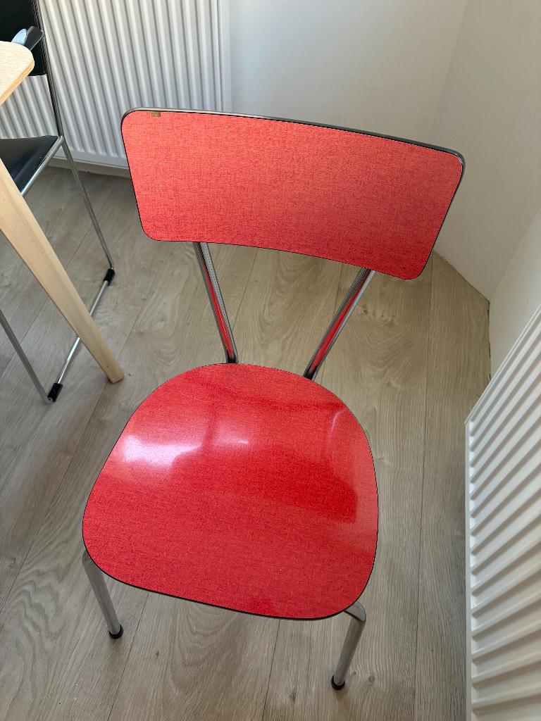 Formica stoel rood, Ophalen, Gebruikt, Rood, Eén