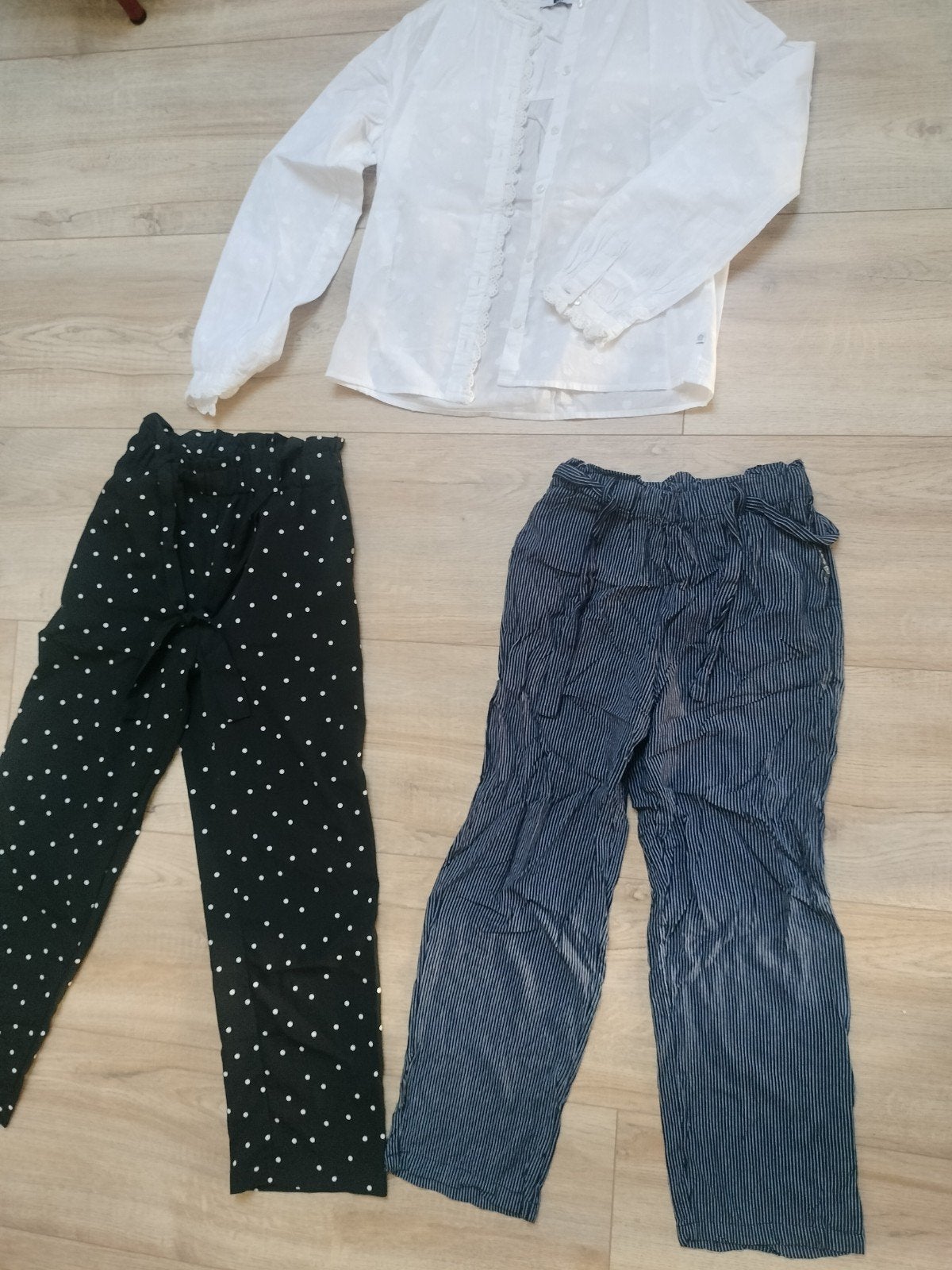 WE Meisjeskleding Set: Blouse en 2 Broeken Maat 146, Kinderen en Baby's, Ophalen of Verzenden, Gebruikt, WE, Meisje