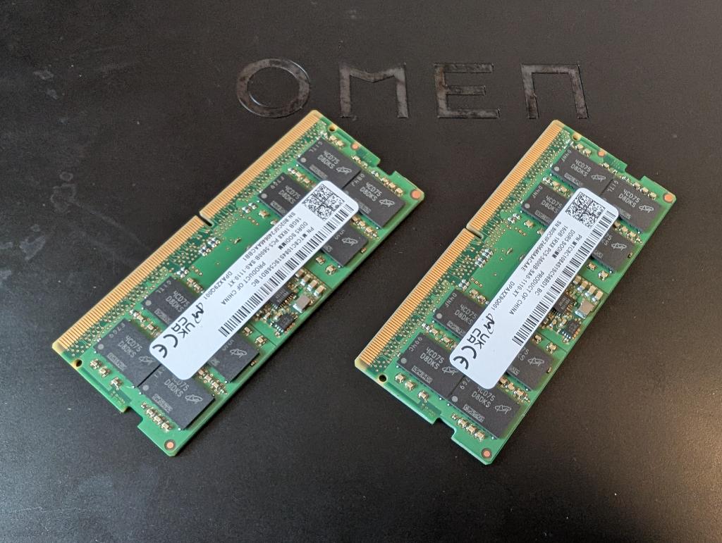 32GB DDR5 Laptop RAM (2x16GB) 5600MHz – uit HP OMEN, Computers en Software, RAM geheugen, 32 GB, Verzenden, Zo goed als nieuw