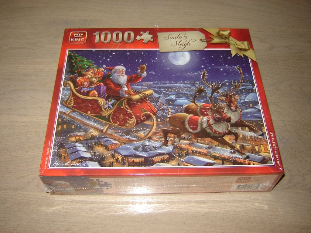 Puzzel SANTA'S SLEIGH 1000 st. NIEUW !, Ophalen of Verzenden, 500 t/m 1500 stukjes, Nieuw, Legpuzzel
