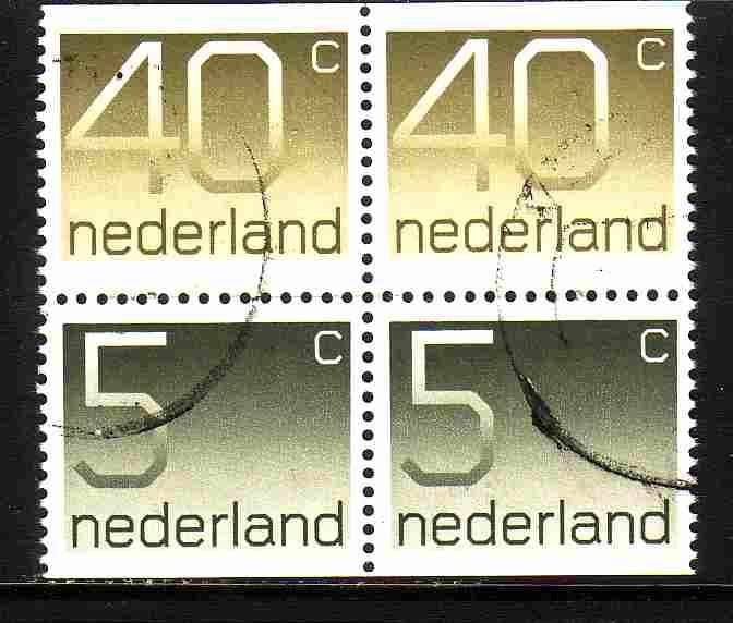 Nederland 1976 PB21-4 Crouwel 40+5c-blokje, Gest, Ophalen of Verzenden, Na 1940, Gestempeld