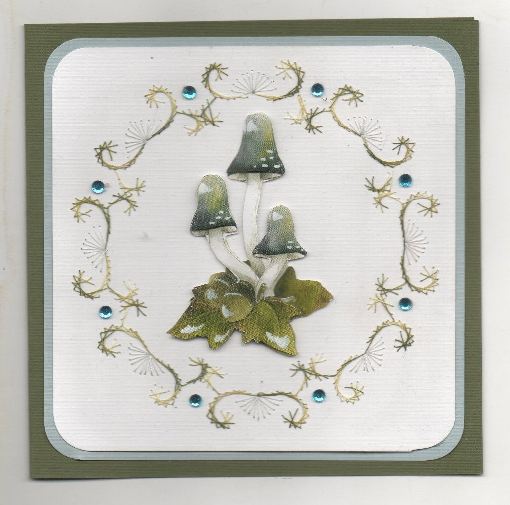 3D Kaart - Blanco - 4 - Paddenstoelen, Ophalen of Verzenden, Nieuw, Overige thema's