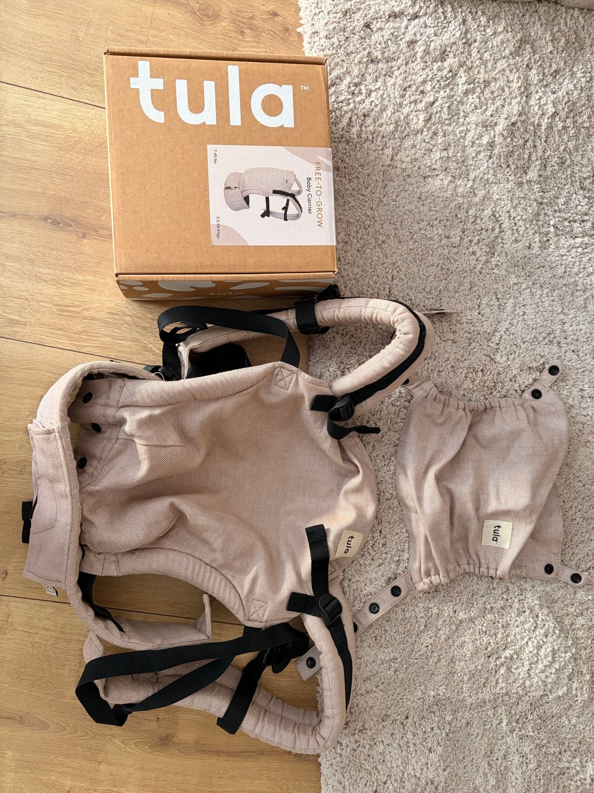 Tula Free-to-Grow draagzak - Linen Sand, Kinderen en Baby's, Babydragers en Draagdoeken, Overige merken, Buik of Rug, Ophalen of Verzenden