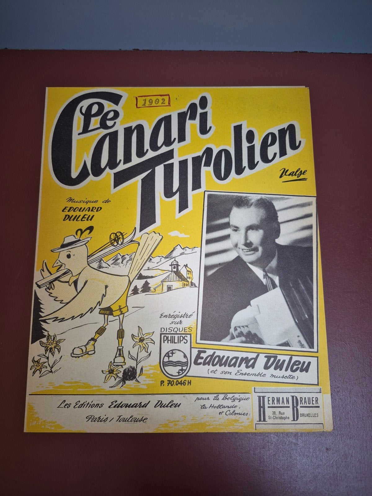 Le Canari Tyrolien - Edouard Duleu (bladmuziek), Gebruikt, Overige genres, Ophalen of Verzenden, Artiest of Componist