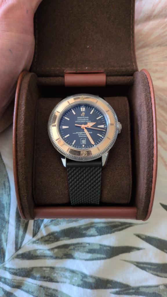 Breitling Superocean / rose gold, Sieraden, Tassen en Uiterlijk, Horloges | Heren, Ophalen, Breitling, Polshorloge, Overige materialen