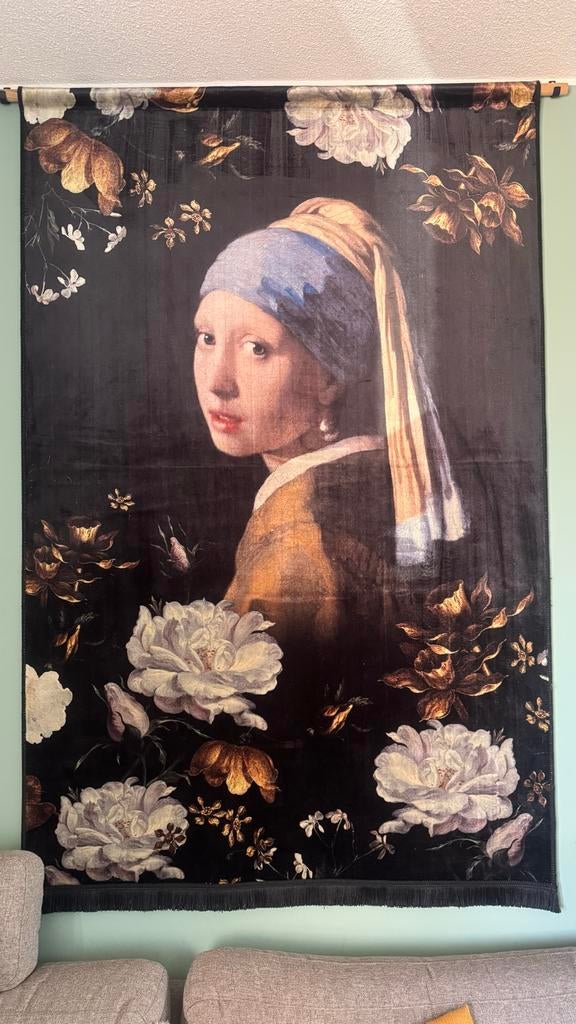 Essenza Floral Girl Wandkleed Meisje met de Parel, Ophalen, Zo goed als nieuw