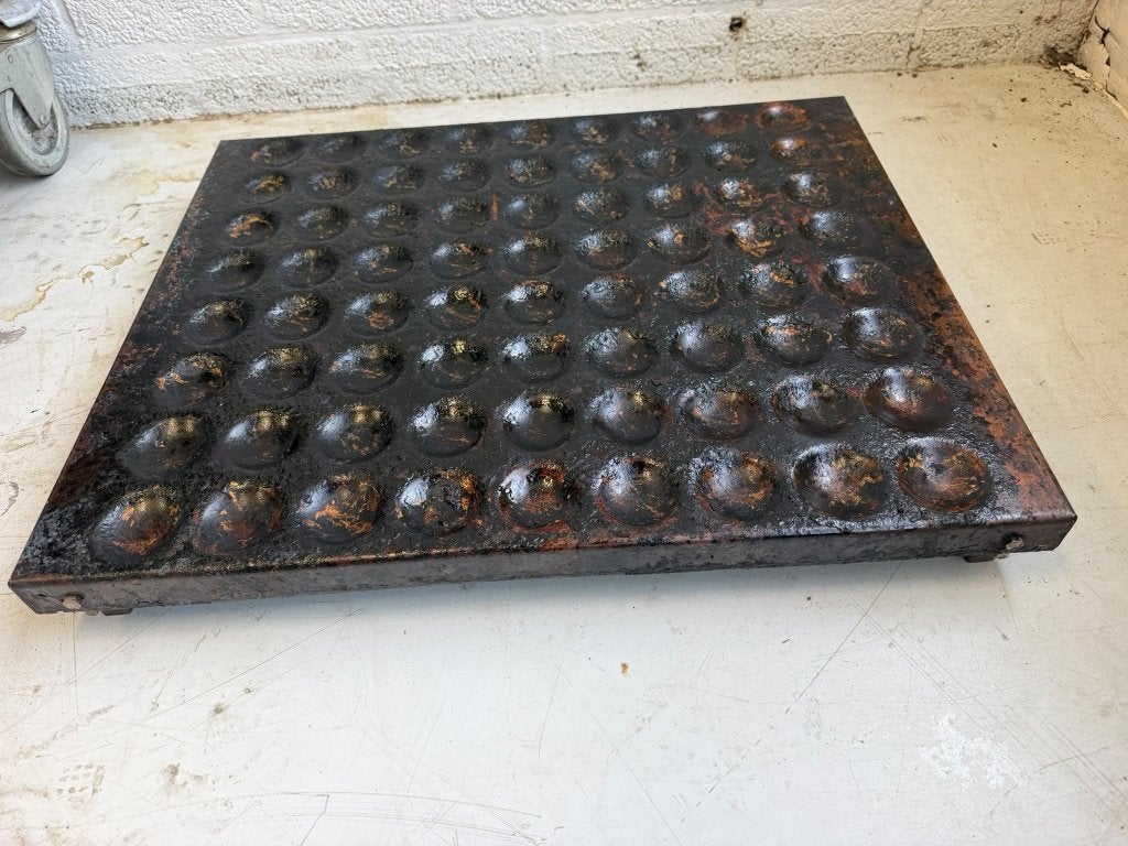 Massief koperen poffertjesplaat 72 dops 3mm dik koper, Ophalen of Verzenden, Gebruikt, Overige
