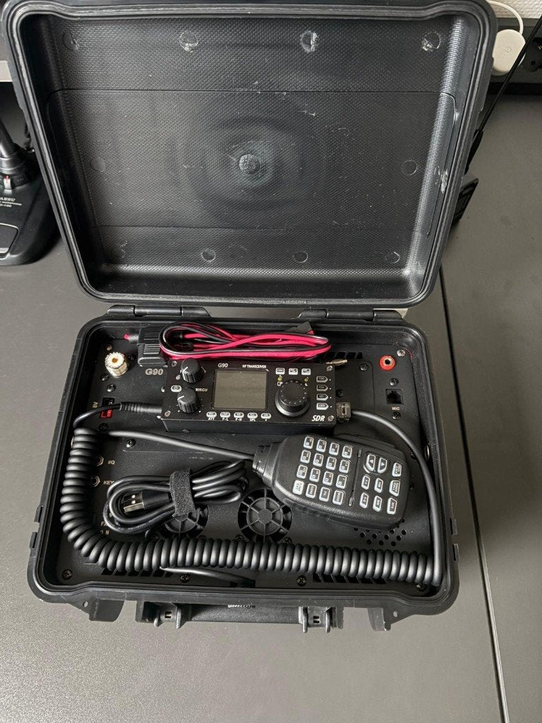 Xiegu G90 HF Transceiver + DE19 + Custom Portable Koffer, Ophalen of Verzenden, Zo goed als nieuw, Zender en Ontvanger