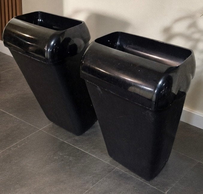 Wandprullenbak / Wandafvalbak / Afvalbak / Dustbin Zwart 2, 40 liter of meer, Ophalen of Verzenden