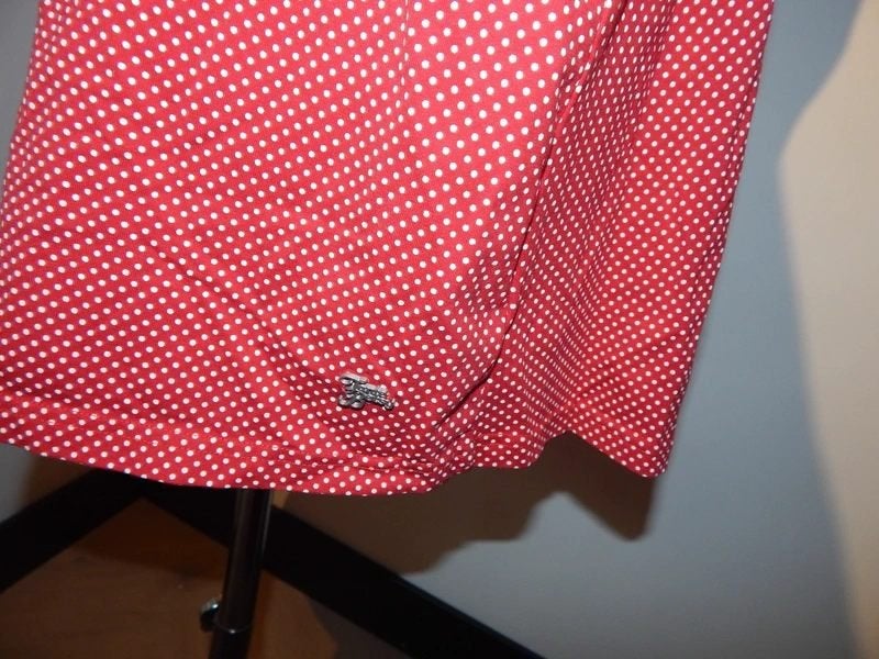 Tante Betsy rode jurk stippeltjes grafische bloemen print S, Tante Betsy, Overige kleuren, Verzenden, Zo goed als nieuw
