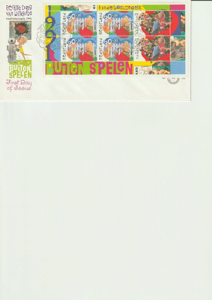 eerstedagenvelop 1991 kinderzegels nederland, Postzegels en Munten, Verzenden, Nederland