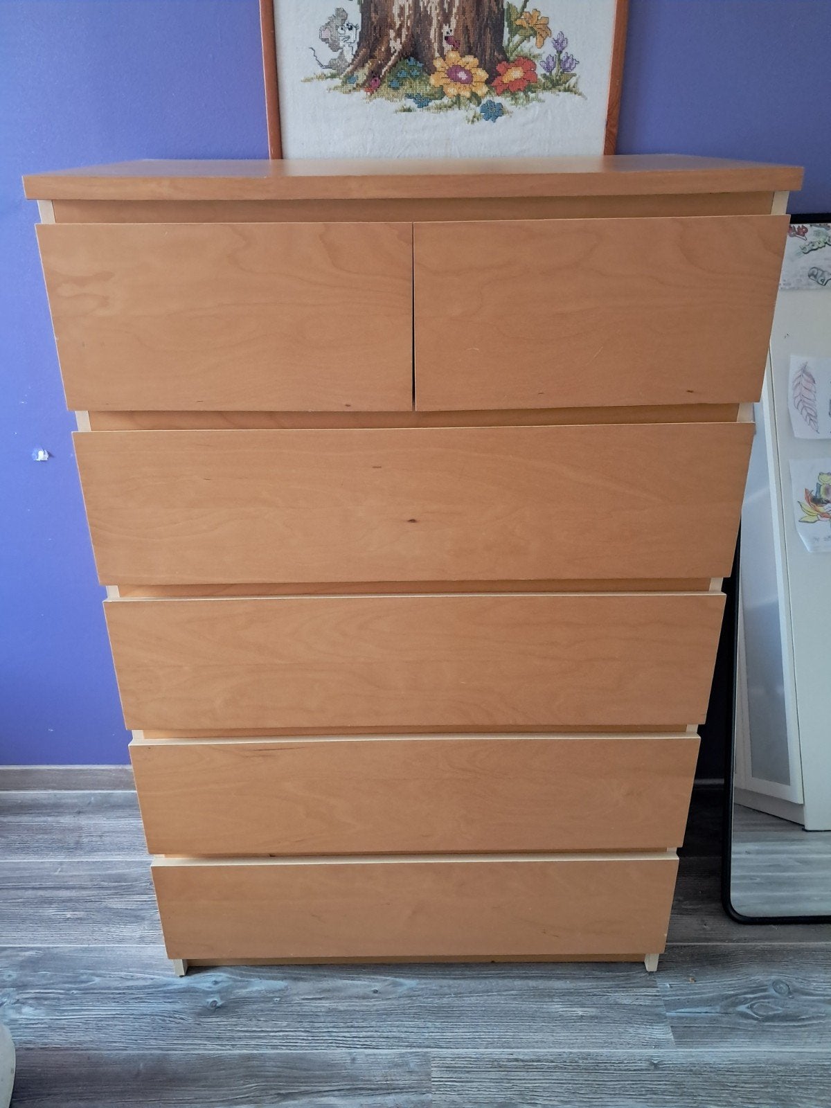 IKEA Malm ladekast - 6 lades - Berkenfineer, Ophalen, Gebruikt, 5 laden of meer, 100 tot 150 cm