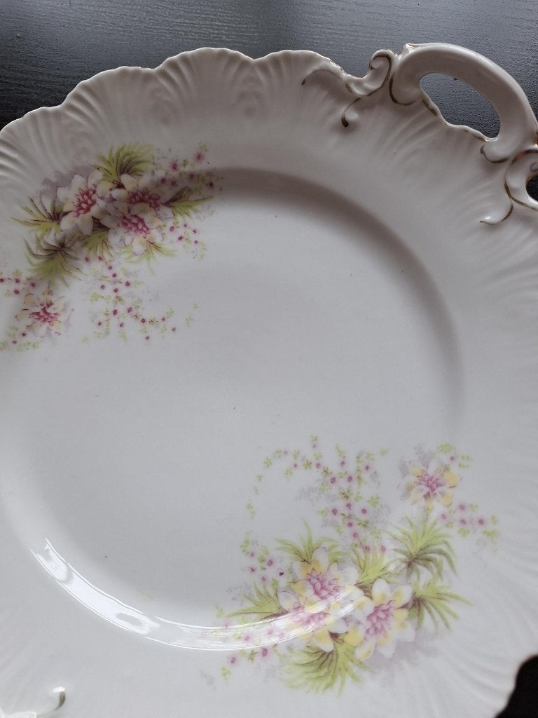 Vintage gebakstel met bloemenmotief, Ophalen