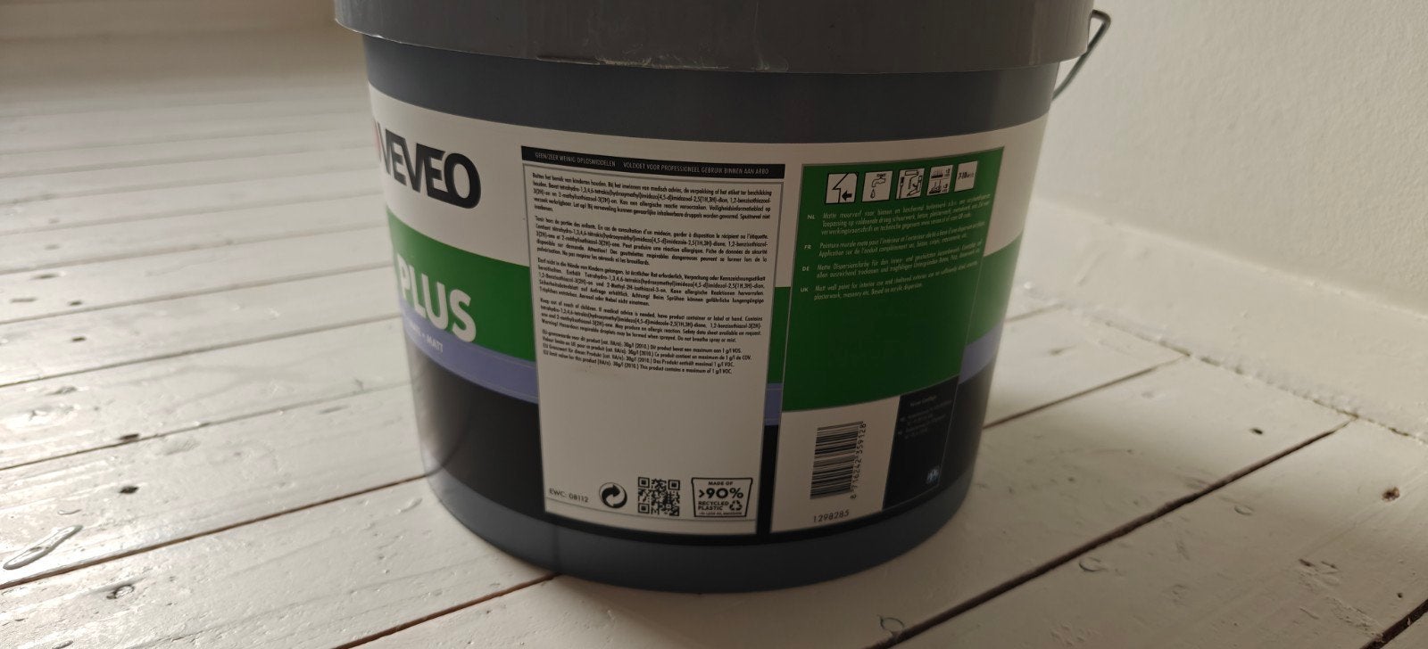 VEVEO AC PLUS Verf Mat RAL 9010 - 10L, Ophalen, 5 tot 10 liter, Wit, Nieuw
