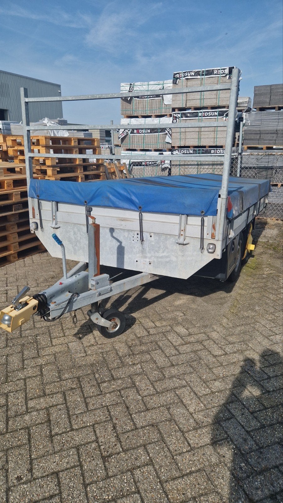 Anssems plateau aanhangwagen, ANSA 2034, 2000KG, 330x180x73, Ophalen, Gebruikt